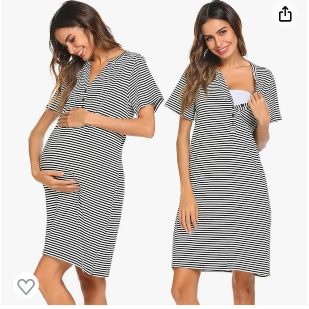 New Ladies Luxe Nursing Nightgown Size Medium